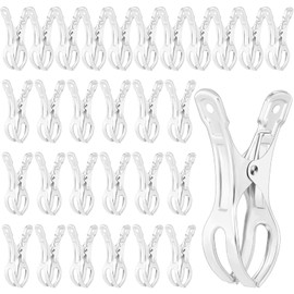 30 Pcs 4.5 Inch Stainless Steel Pool Cover Clips Pool Cover Clamps Jumbo Metal Swimming Pool Winter Cover Clips or Above Ground Pools for Beach Clothes Towel