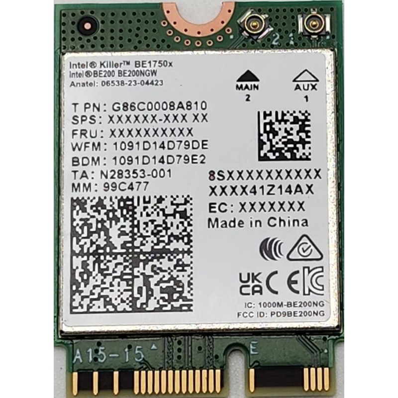 Intel Killer 1750x BE200 Wi-Fi 7 wireless for Legion 7i