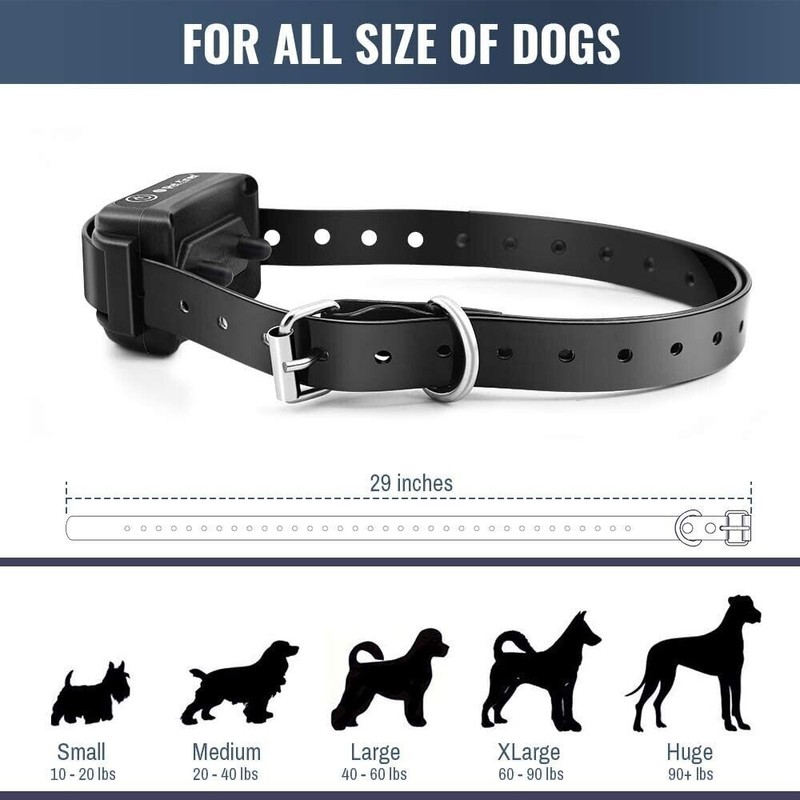 Petrainer 2Pcs Dog Shock Training Collar Rechargeable with LCD Remote
