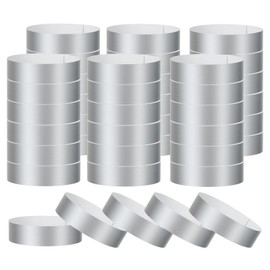 PATIKIL Paper Wristbands for Events, 200 Pack Neon Party Wrist Bands, Colored Waterproof Concert Identification Wristbands Hand Bands for Bar Entrance Admission Silver