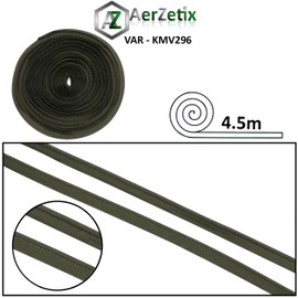 AERZETIX - C72008 - Piping Bias Tape Decorative Tape 4.5 m x 10 mm - Made of 50% Polyester and 50% Cotton - Colour Military Green - Passepartout Borders Clothing Cushion Quilt Piping for Sewing