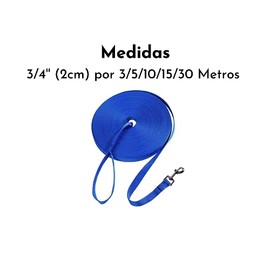 DRID Correa para Perros Larga Correa de Entrenamiento para Perro Manos Libres, Correa Larga y Resistente para para Entrenamiento de Perros (Azul, 3 Metros)