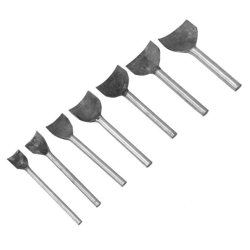 7Pcs Leather Craft Hole Punch Tool Half Round 1/4 Arch