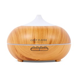 Cosy House Collection 300ml Ultrasonic Essential Oil Diffuser – Adjustable Mist, 16hr Run Time & Auto Shut-Off with BPA-Free & Easy Cleaning