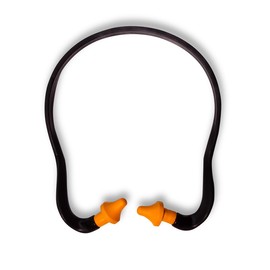 Radnor Orange and Black Multi-Position Banded Earplugs