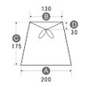 Lamp-shade K-20130 Catch-Type Replacement Lampshade Cotton Cloth Kinari Diameter 7.9