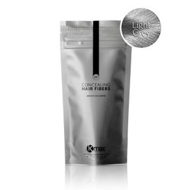 Kmax Keratin Hair Fiber 50 Gr Refill Nachfüllbeutel -Haarverdichter - Streuhaar gegen lichtes Haar und Glatzenbildung, Haarverdichtung mit Schütthaar, Farbton:Hellgrau (Light Grey)