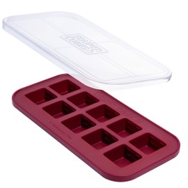 Souper Cubes 2 Tbsp Silicone Freezer Molds With Lids - Silicone Herb Freezer Molds - Silicone Freezer Tray with Lids for Baby Food, Pesto, Tomato Paste and More - Cranberry – 1-Pack