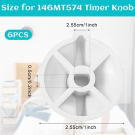 Ymapinc 2 Pack Timer Switch Knob Replacement Compatible Spring Wound Timers for Wall Bathroom Fan Motor Heater Light