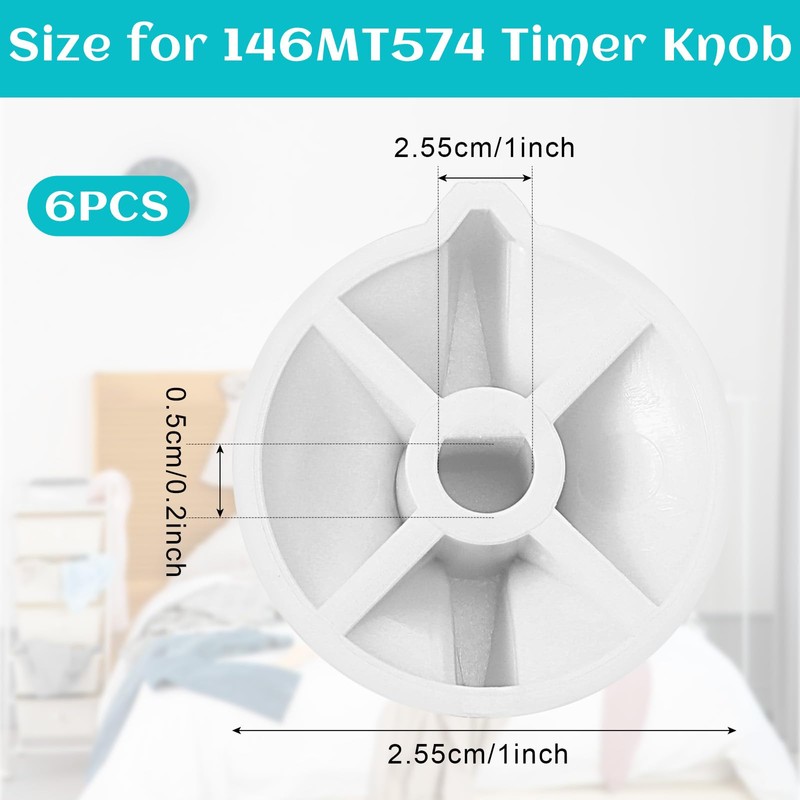 Ymapinc 2 Pack Timer Switch Knob Replacement Compatible Spring Wound