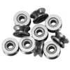 V-Groove Bearing, Pack of 10 V624ZZ Deep Metal V-Groove Guide