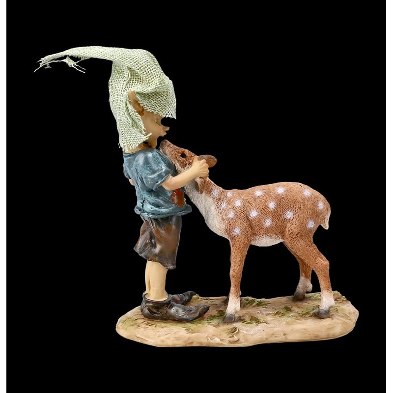 Pixie Goblin Figure with Fawn Bambi and Me Gnome Dwarf
