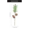 AuldHome Pine Cone Picks (6-Pack); Frosted Evergreen Christmas Decor Floral