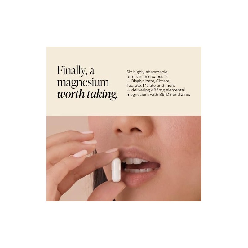 Magnesium 6-in-1 Complex 2320mg with B6, D3 & Zinc –