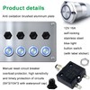 Ambuker 4 Gang 12V Momentary Push Button Switch Panel Antioxidant