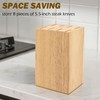 8 Slots Steak Knife Block Holder, 5.5" Wooden Small Knife