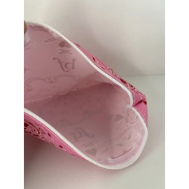 Benefit Cosmetics Makeup bag imprinted, white zipper, cloth like, medium. New.