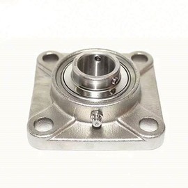 SUCSF 208-24 Stainless Steel 4-Bolt Flange Bearing Unit 1-1/2" Bore with Set Screw
