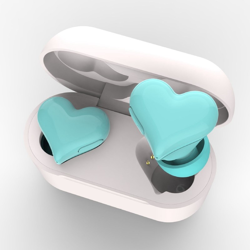 Heart Shaped Wireless Earbuds HIFI Stereo Sound Waterproof Bluetooth 5.3