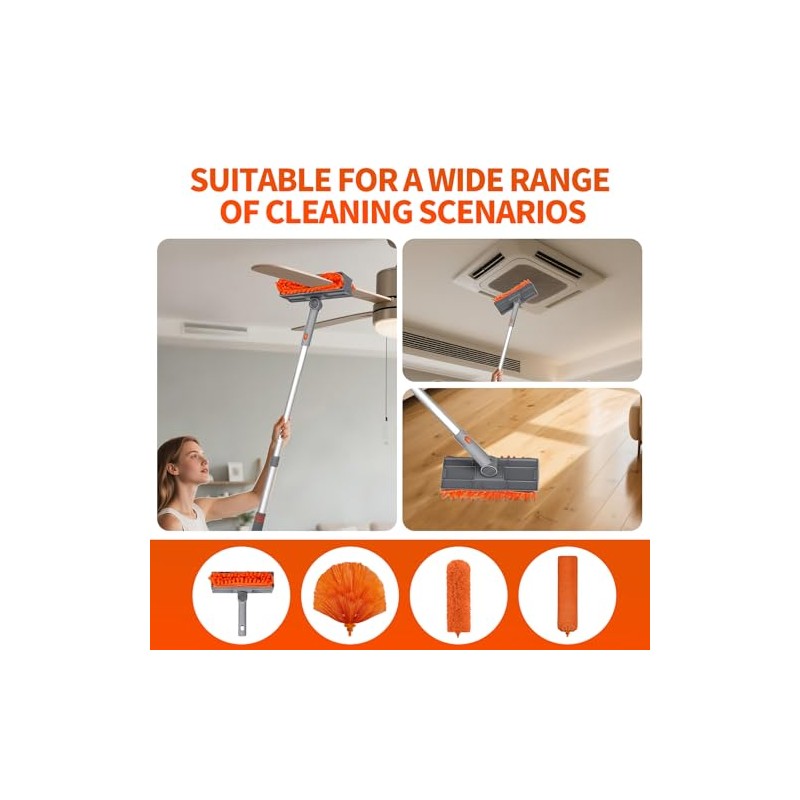 Ceiling Fan Cleaner Duster with 72‘’ Extendable Long Handle Cleaning