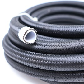 TT Racing -8 AN8 PTFE Swivel Fittings & Black Nylon Fuel Line Hose Kit 33FT NLPTFEAN8_KIT_33