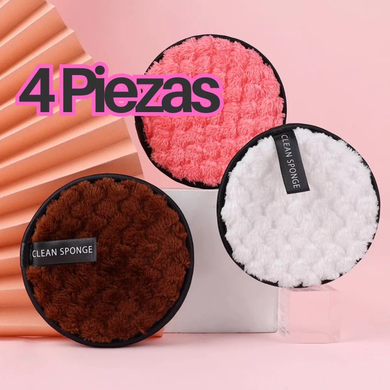 Universo en Linea Set 4 Almohadillas Limpieza Facial Doble Cara