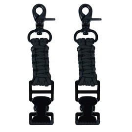 KUNN Single-Head Tactical Glove Clip Holder Work Glove Holder Clip for Tactical Backpack, Tool Belt, Black，2Pcs