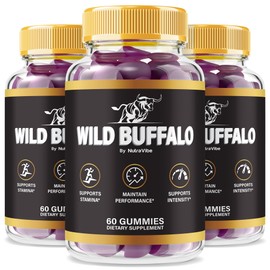 (3 Pack) Wild Buffalo Gummies – Advanced Daily Support Formula with Premium Blend to Help Sustain Natural Energy, Active Lifetyle & Daily Performance, WildBuffalo Easy-to-Chew Gummys (180 Gummies)