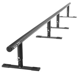 Madd Gear 99" Long Flat Bar Skate Rail – Heavy Duty Durable Round Skateboard Pro Scooter or Inline Skate - Adjustable Height - Smooth Easy Sliding Assembly & Great for Beginners to Advanced Skatepark