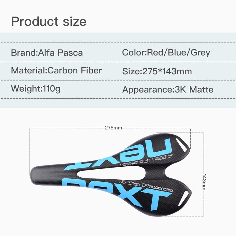 Alfa Pasca Carbon Saddle 275 x 143 mm MTB Saddle