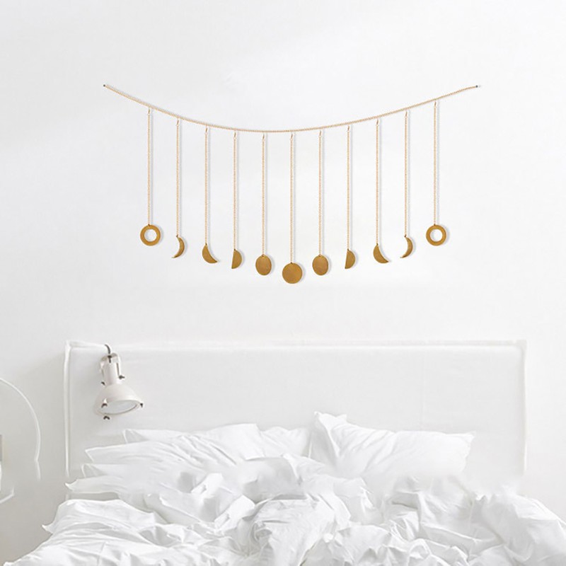 Moon Phase Garland Hanging Moon Phase Decoration Lunar Wall Ornaments
