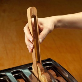 Bamboo Toast Tongs Wooden Tongs Reusable Bamboo Kitchen Tongs Disposable Utensils Mini Bamboo Tongs for Cooking and Serving Utensils Tool
