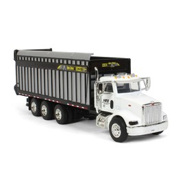Spec Cast 1/64 White Peterbilt 385 with H&S Big Dog 1226 Forage Box, Exclusive HFE Edition Cust-2011