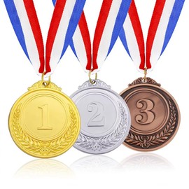 OUDQFCJ Medals, Gold Silver Bronze Medal, Number Medals, Zinc Alloy Medal, Winning Rewards, Children's Sports Competition Awards, Game Competition Awards