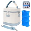 Mancro Baby Bottle Cooler Bag for Breast Milk, Includes Ice