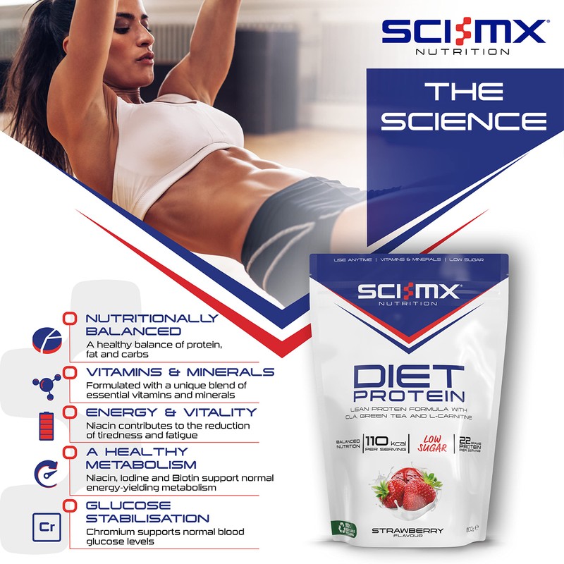 SCI-MX Diet Protein, High Protein, Low Sugar, Low Fat Lean
