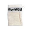Wash Mitt with Notes Motif Cream - Great Gift for