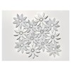 Tenedos Daisy Flower 10"x12" Italian White Gray Carrara with Marble
