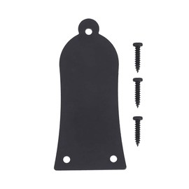 HilBeliFU 3 Holes Truss Rod Cover, Bell Shaped Black Truss Cover with Screws, Iron Guitar Truss Rod Cover Plate for Most Electrical Guitars, Basses, 2.3x1.0in