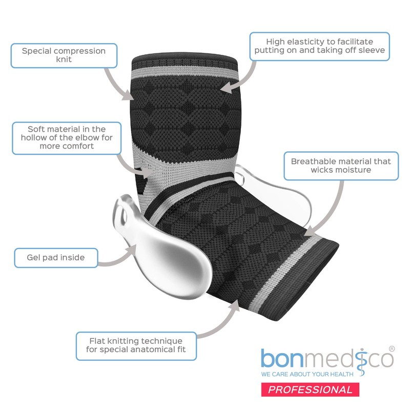 bonmedico Professional Kusano Elbow Bandage with Compression Knitted Joint Bandage