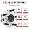 JLEO 512332 FWD Rear Wheel Bearing and Hub Assemblies for