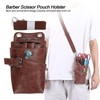 Barber Scissor Pouch Holster with Belt Hairdressing Waist Holder Case