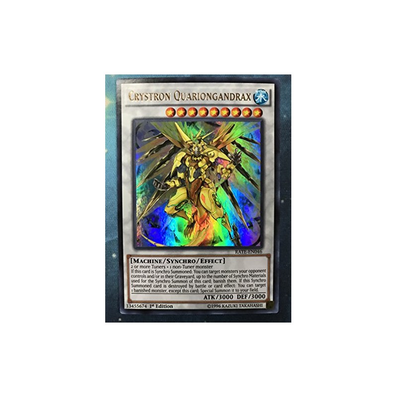 Yugioh Crystron Quariongandrax RATE-EN046 Ultra Rare 1st Edition Raging Tempest