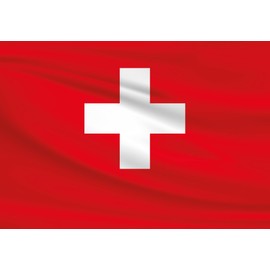 Switzerland flag, Euro 2024 flags, Swiss flag, fan item, durable polyester and metal eyelets, 90 x 150 cm, 3 x 5 ft, Swiss flag of Cey (Switzerland)