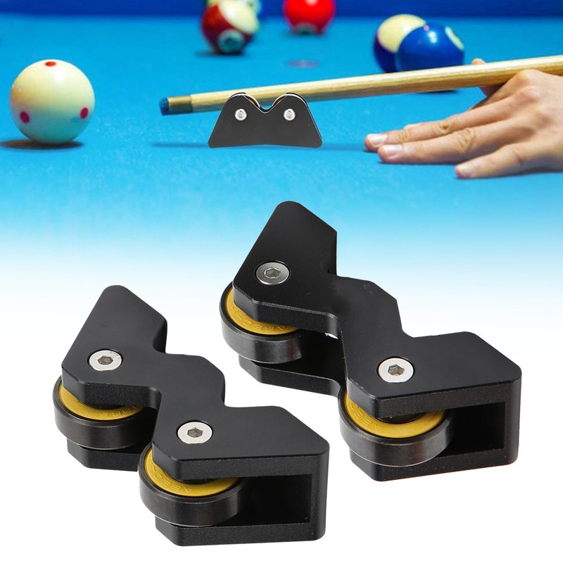 2PCS Aluminium and Bearing Billiards Cue Straightness Detector Straightening Calibrator