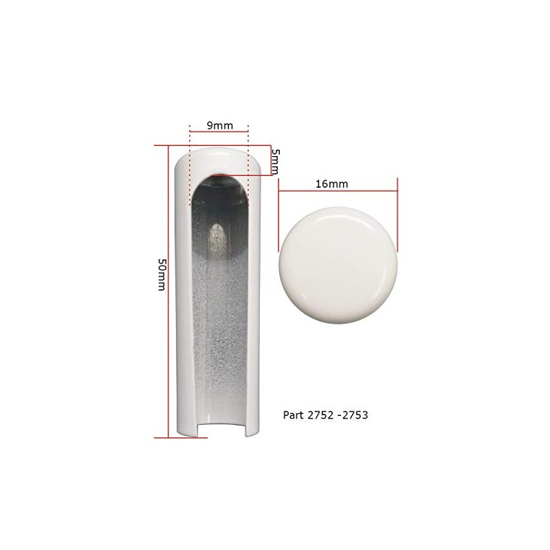 SFS Estetic 2D Door Hinge White Cover Caps Only Pair