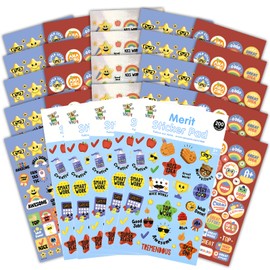 VKPI 1000+ Pieces Rewards Stickers for Students, Teacher Encouraging Stickers School Classroom Supplies, Incentive Words Cute Animal Motivational Sticker, Potty Training Stickers for Kids, Blue Cover