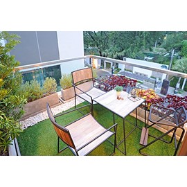 Garland Rug Artificial Grass Turf Indoor/Outdoor Area Rug, 5-Feet by 7-Feet, Green