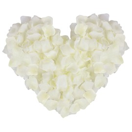 YoungLove 1000 Pcs Non-Woven Artificial Rose Petals Wedding Party Decrorations,Ivory
