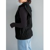 Cicy Bell Womens Ruffle Cap Sleeve Puffer Vests Quilted Trendy